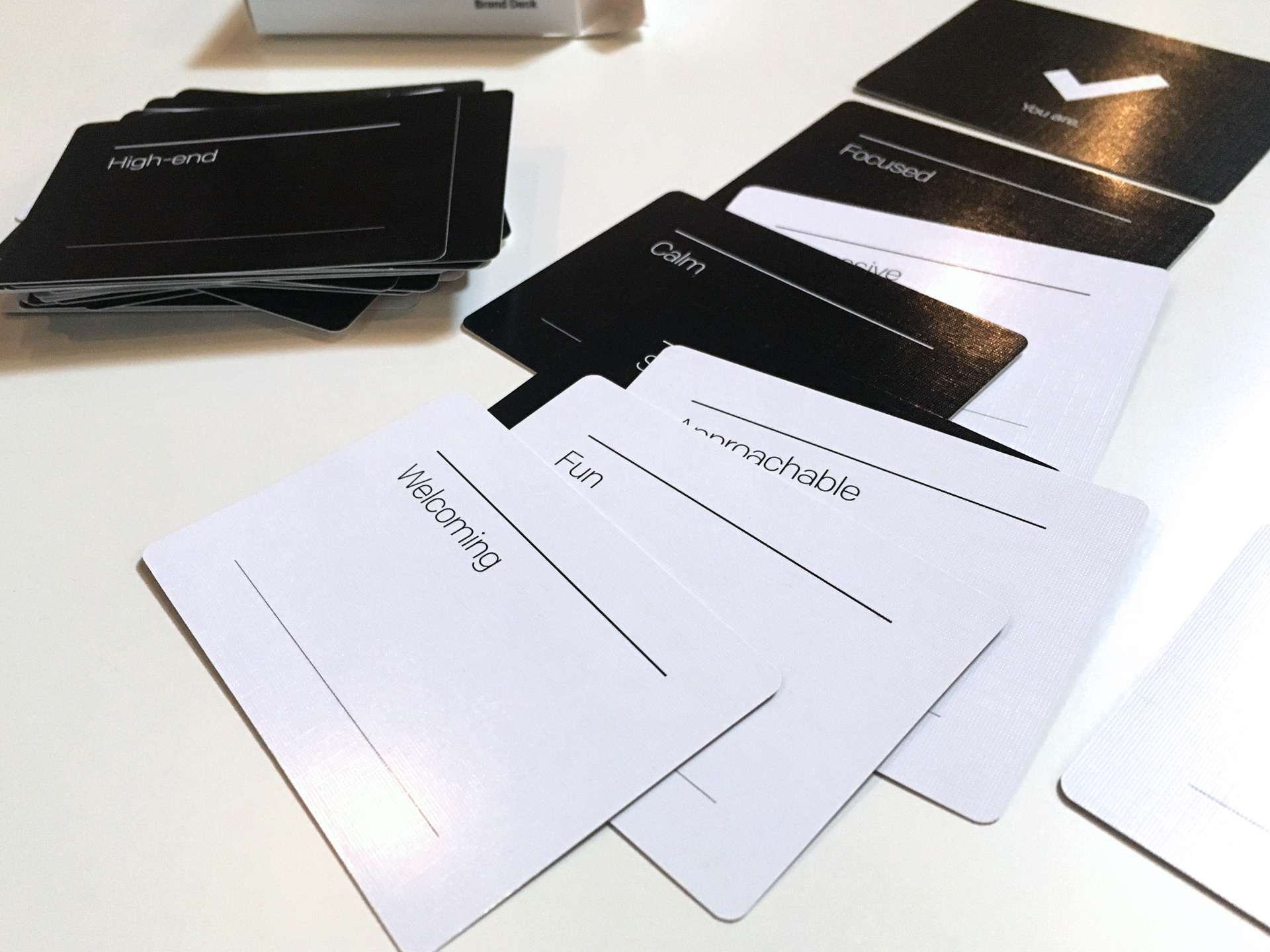 The Brand Deck of Cards designers use in workshops