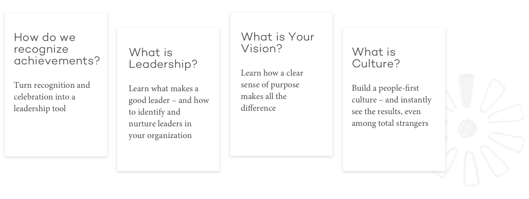 Elements of the website design for Berry Wehmiller Leadership Institute