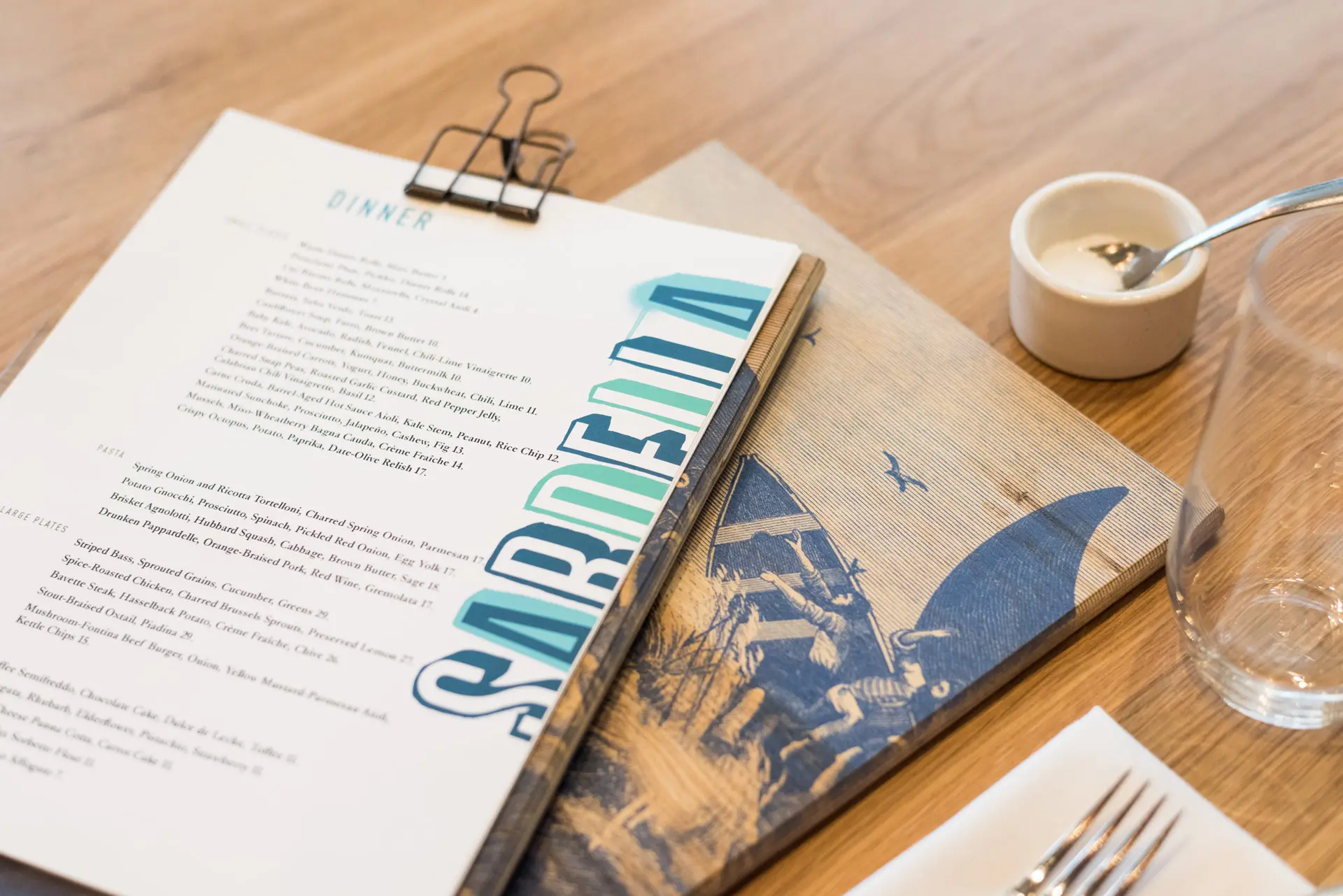 Sardella Menu Design