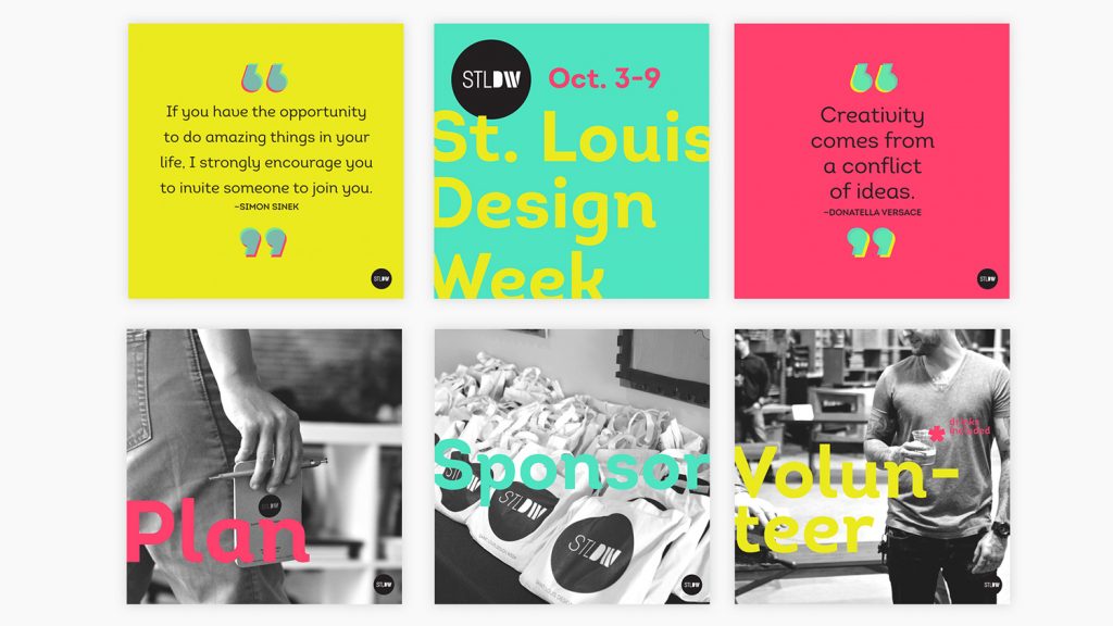Social Media designs for St. Louis Design Week