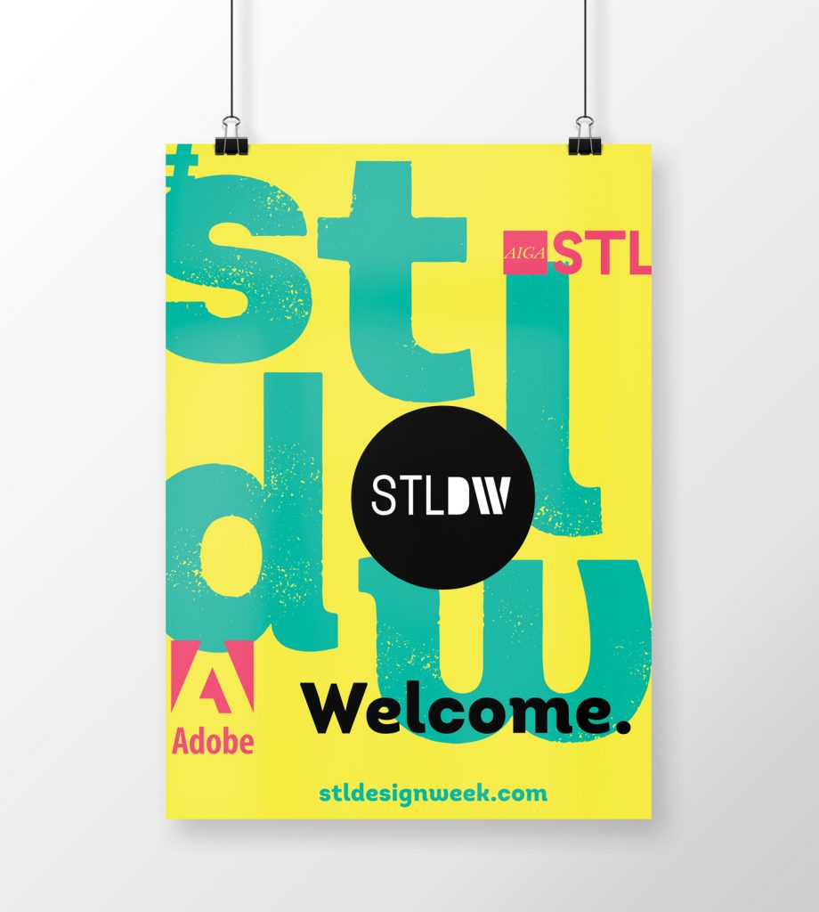 St. Louis Design Week poster hanging