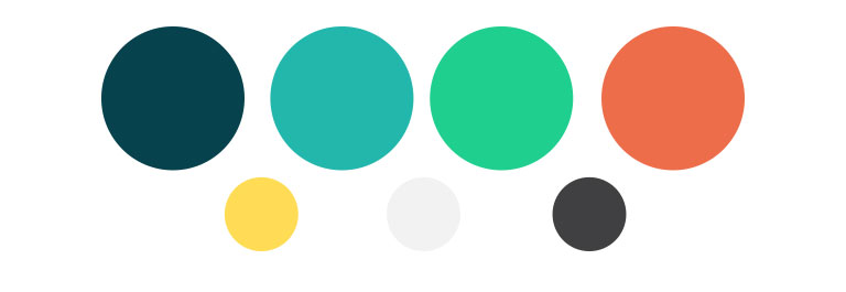 Colors used in the 2B Residential brand identity 