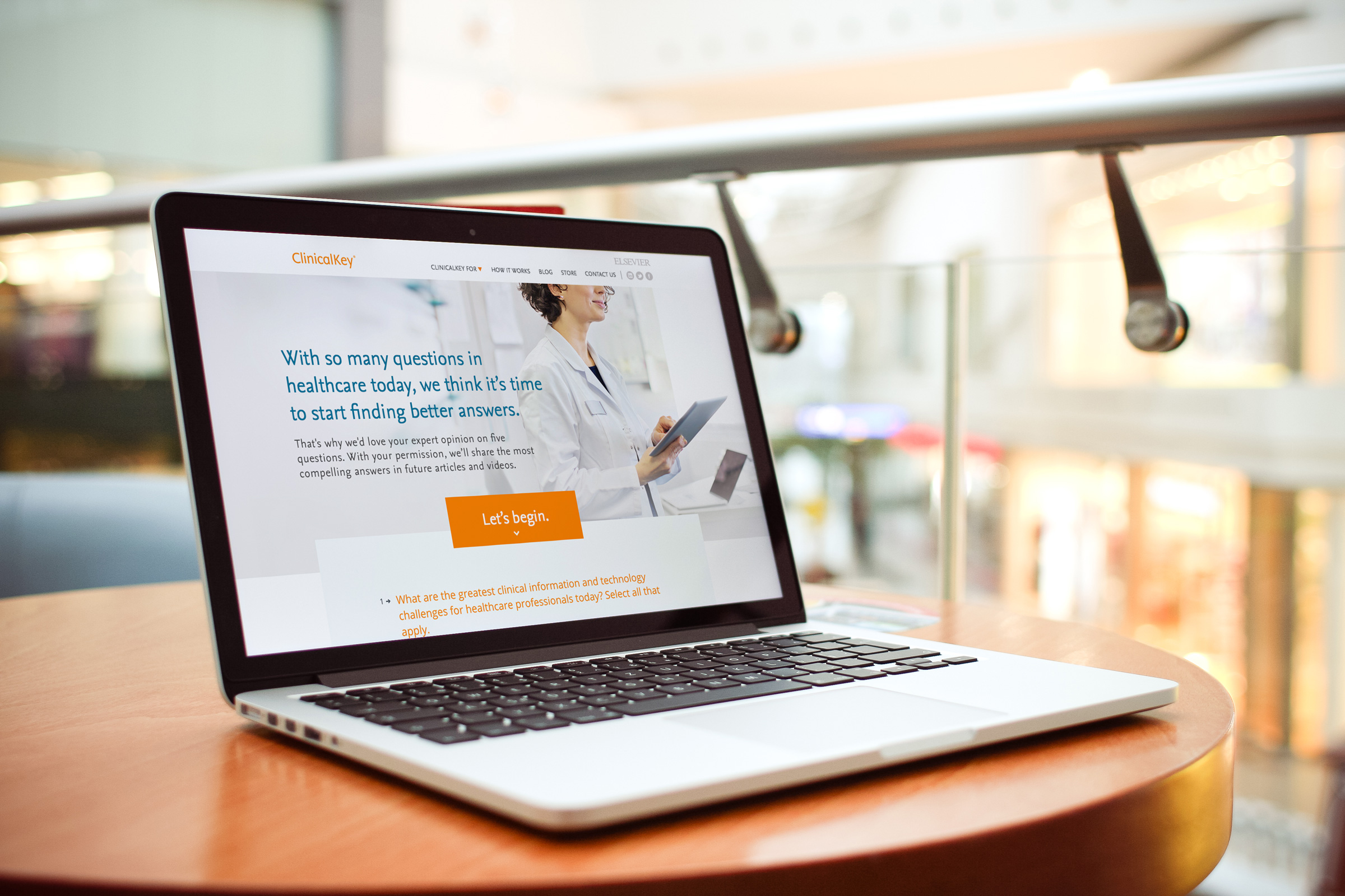 Branding and website design for Elsevier's ClinicalKey