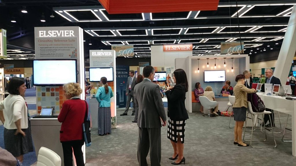 The Elsevier Tradeshow booth