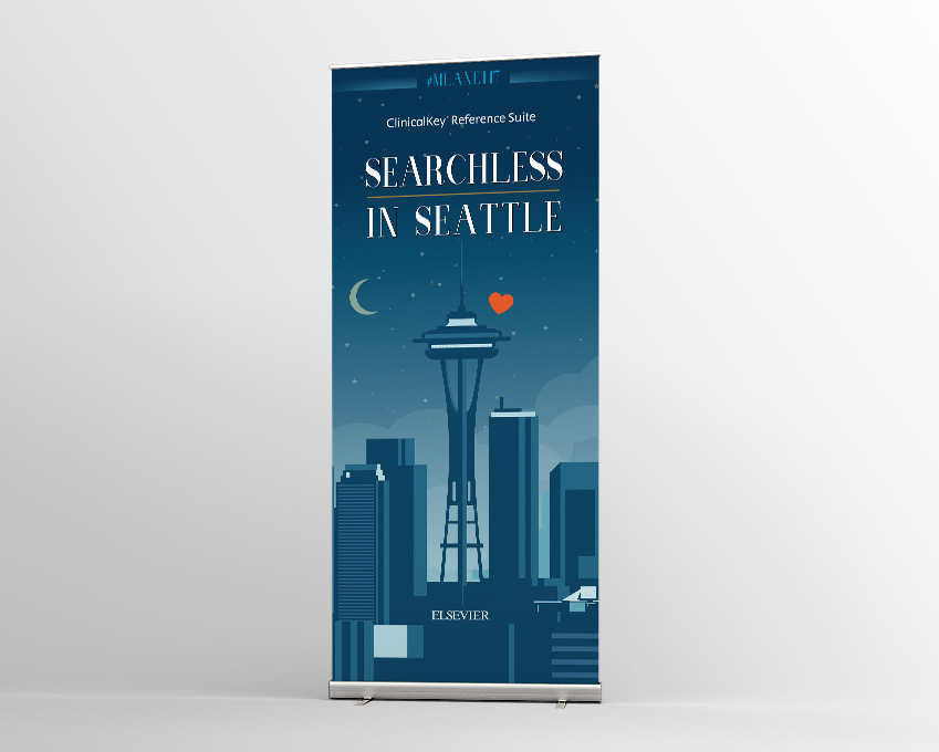 The direct marketing pieces for ClinicalKey's Searchable in Seattle campaign