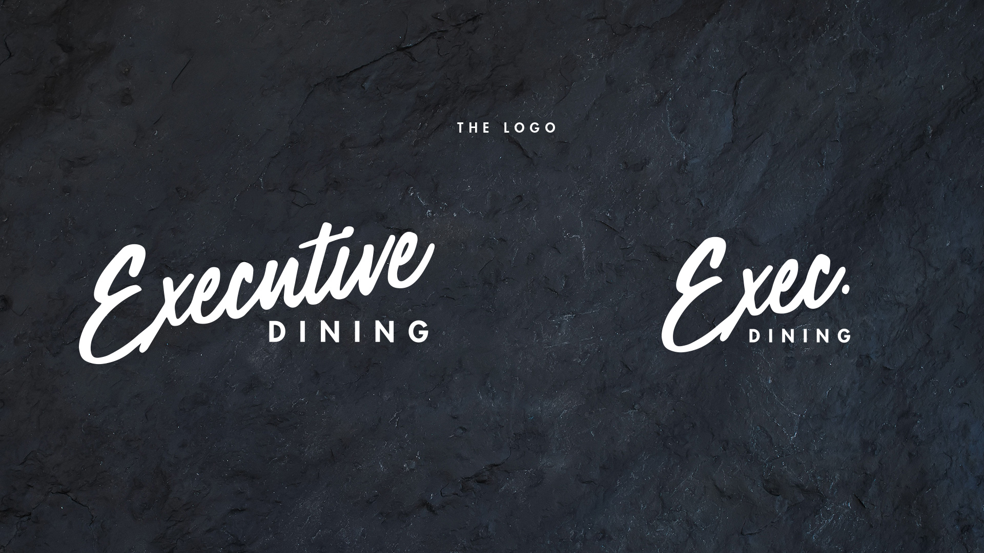 Logo designs for the Executive Dining branding program