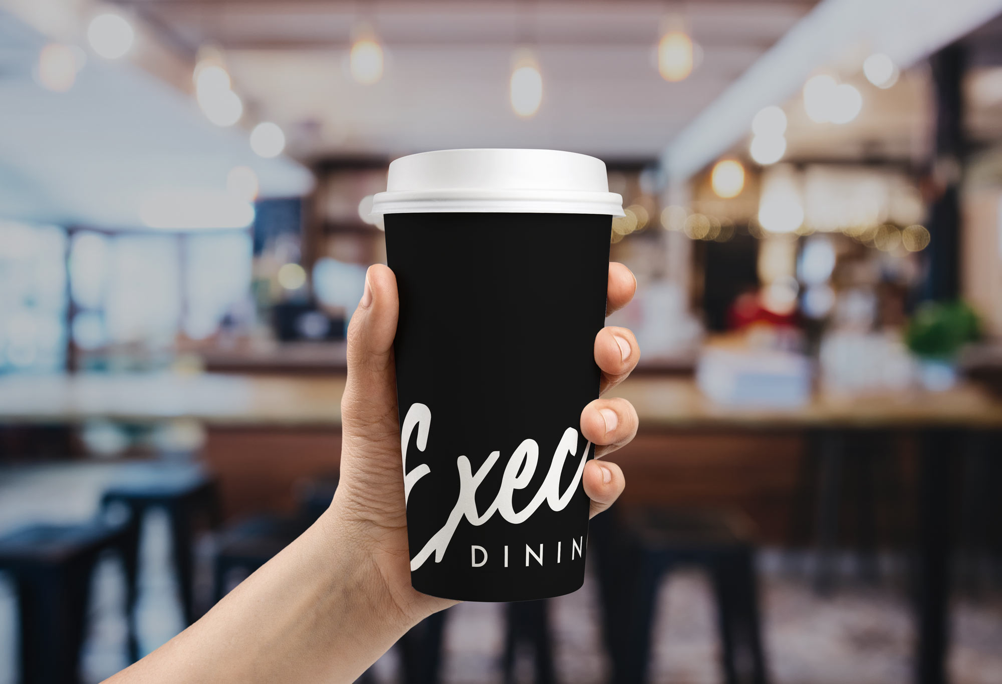 Executive Dining Branding - Coffee Cup design