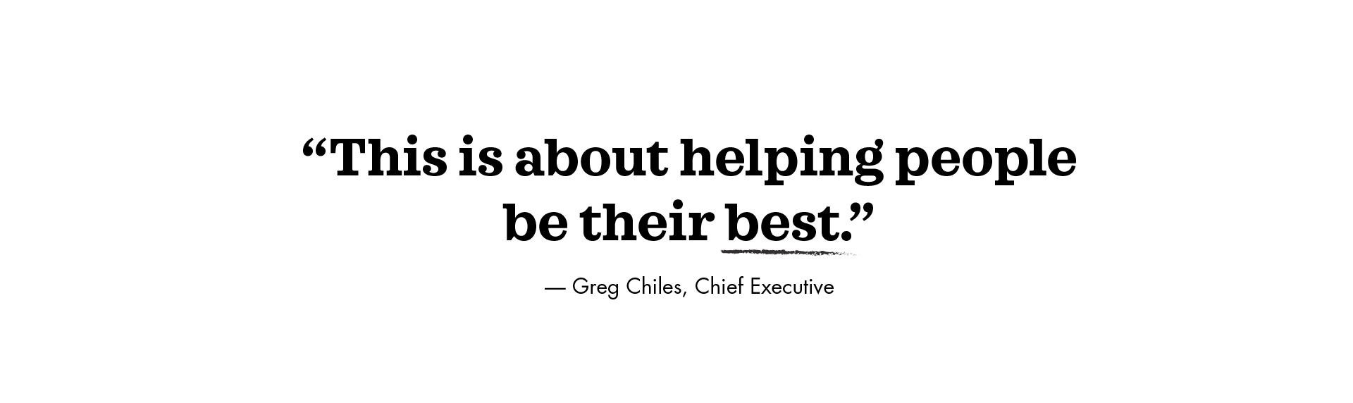 Helping people be their best - Executive Dining