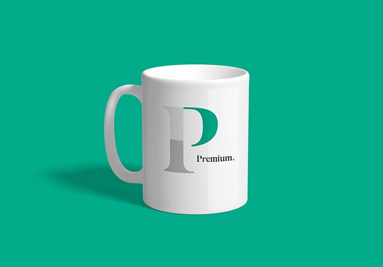 Branded coffee mug for Premium Retail