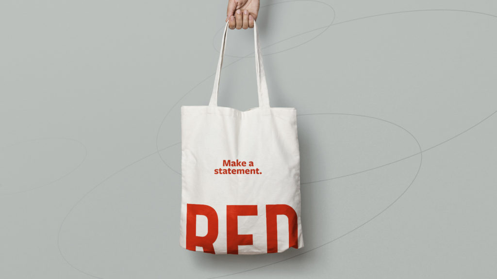 The new RedCard branding and language on a tote bag