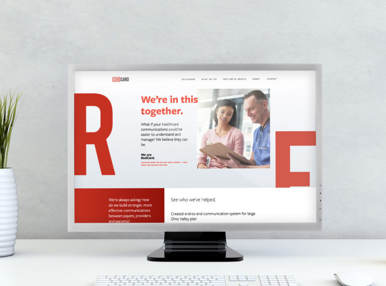 RedCard - Healthcare marketing website design by Atomicdust.