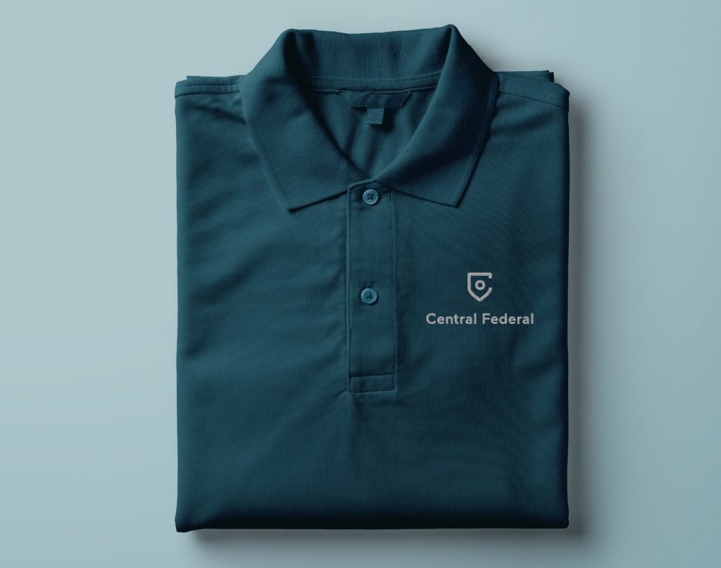 Central Federal Branding on a Polo Shirt