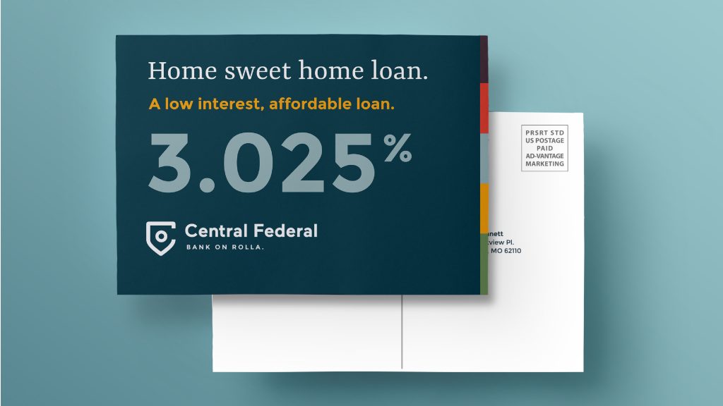 Direct mail marketing for Central Federal