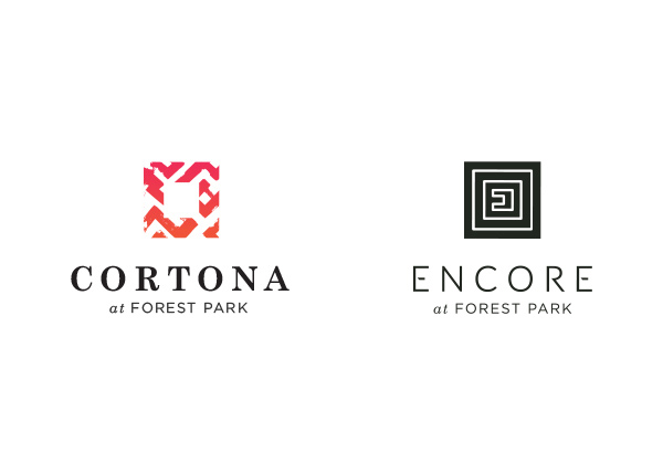 Sister logos Cortona and Encore
