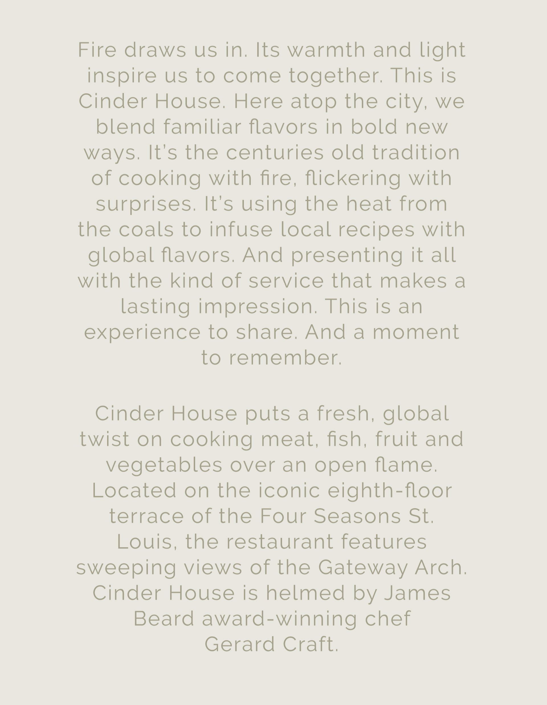 Brand Narrative for Cinder House