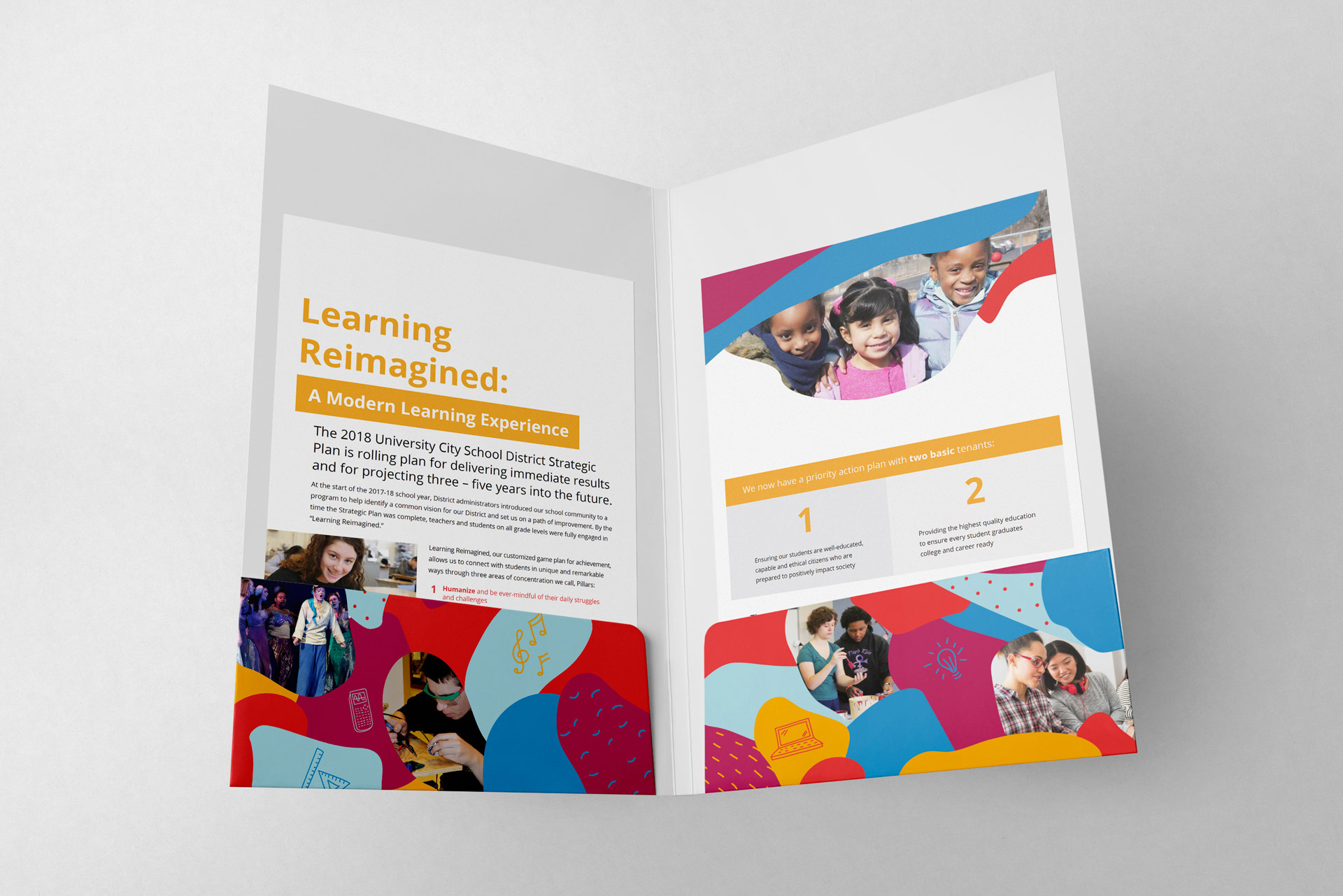 Branding the folder for the University City School District