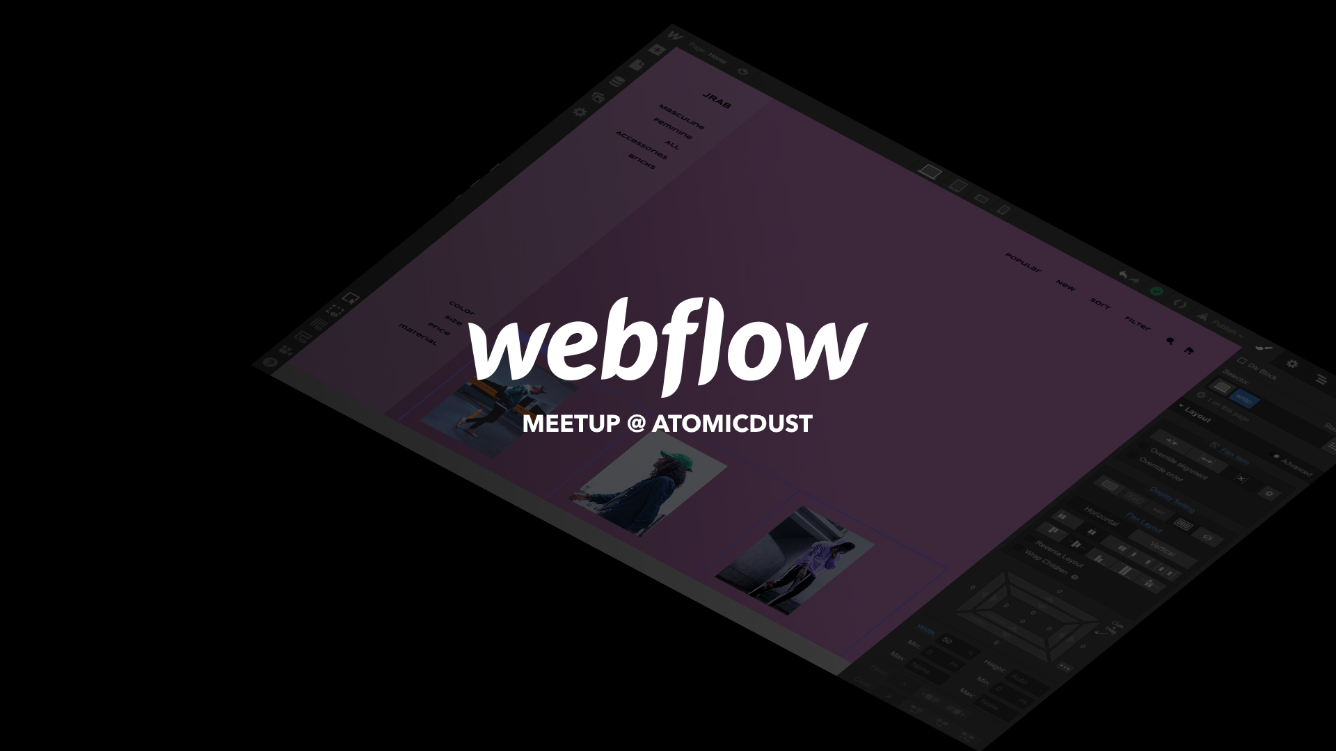 Webflow Meetup at Atomicdust