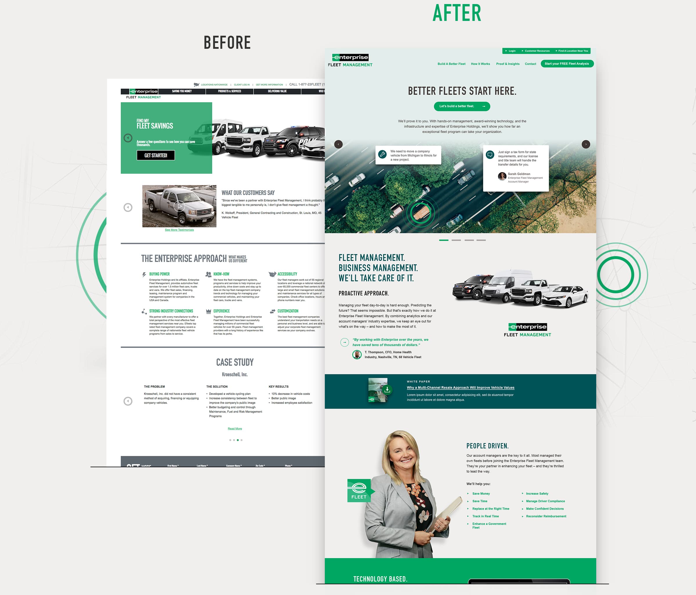 Enterprise Fleet Management - Website Design Process