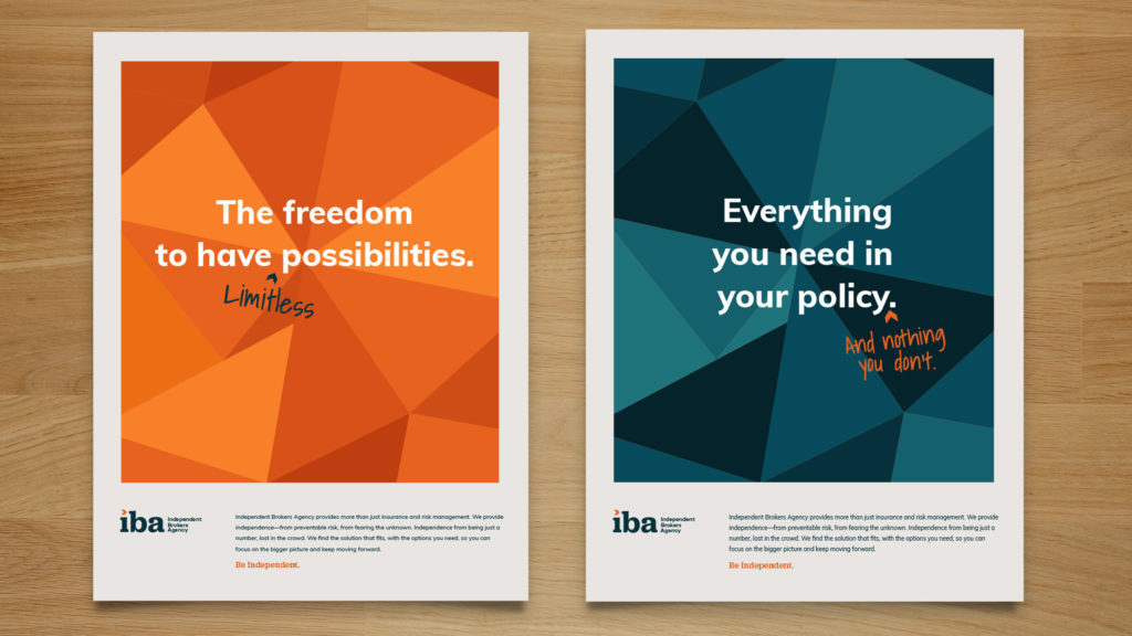 Maketing materials for IBA with the new branding