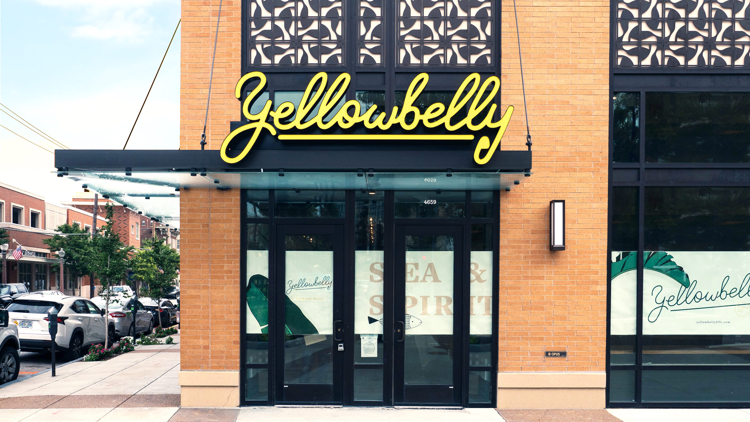 Yellowbelly Restaurant Branding - Outdoor Signage Design
