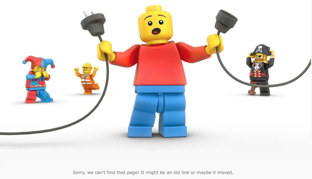 Lego 404 message