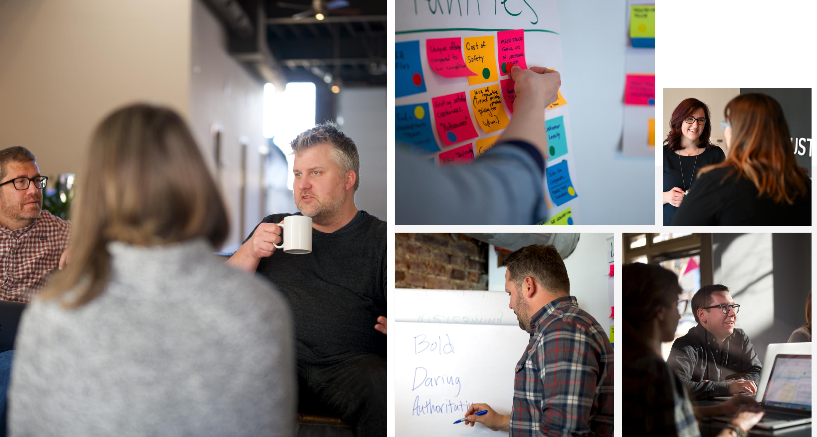Photos of Branding Agency Atomicdust at a branding workshop