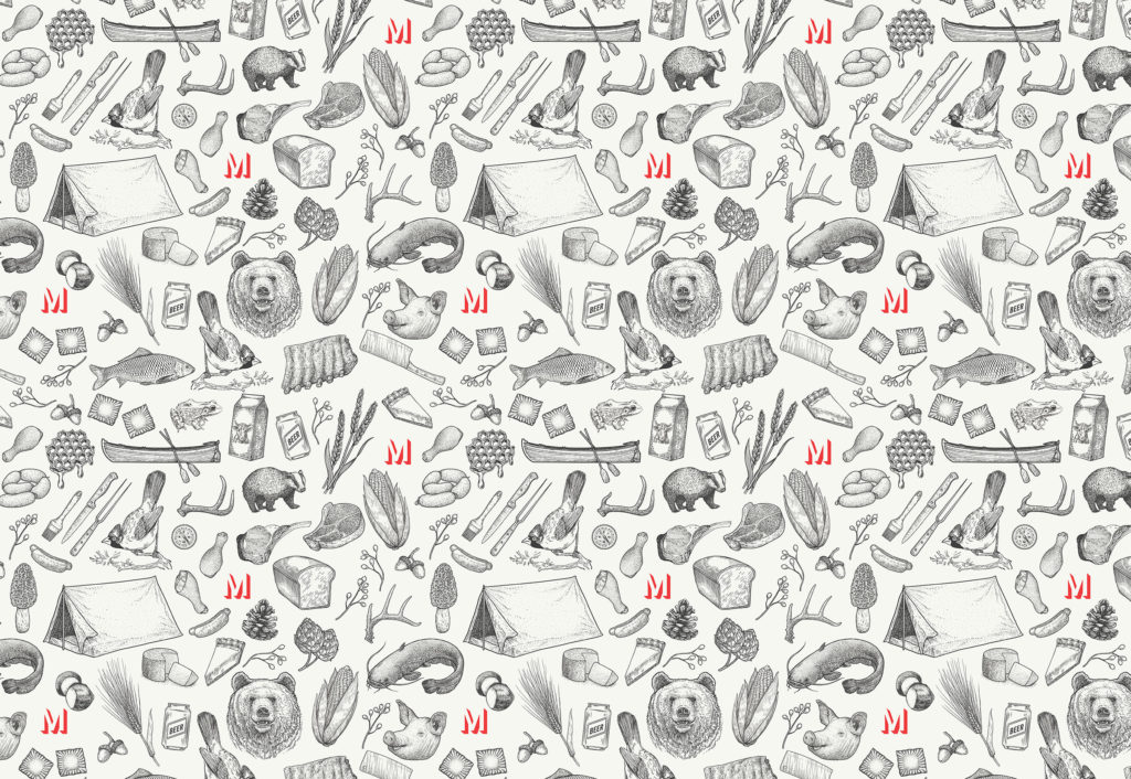 The final design for The Midwestern wallpaper