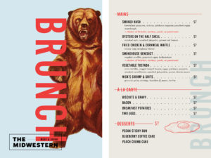 The Midwestern brunch menu design