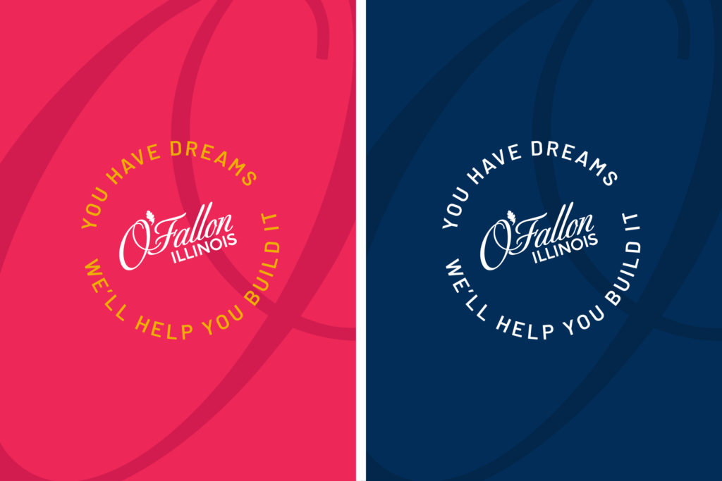 City of O'Fallon logo badge colorways