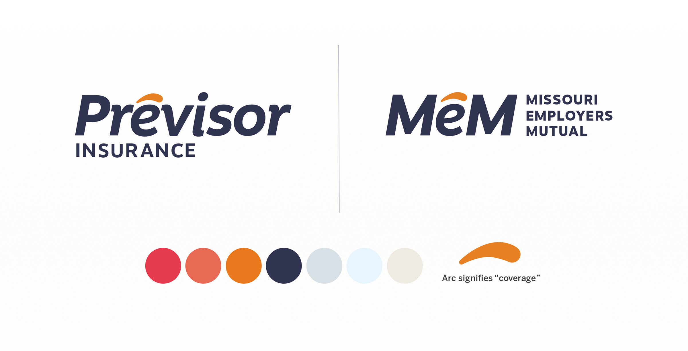 MeM - Insurance branding logo and color palette