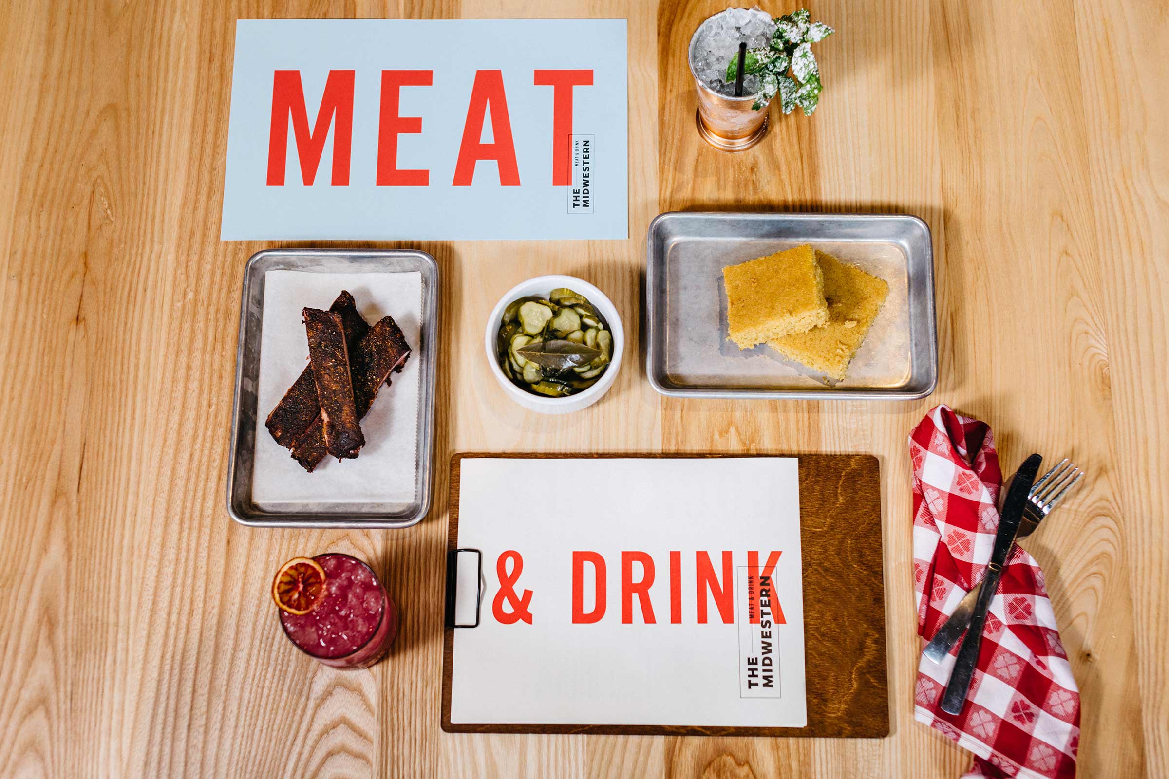 Midwestern - Restaurant branding menu design and food