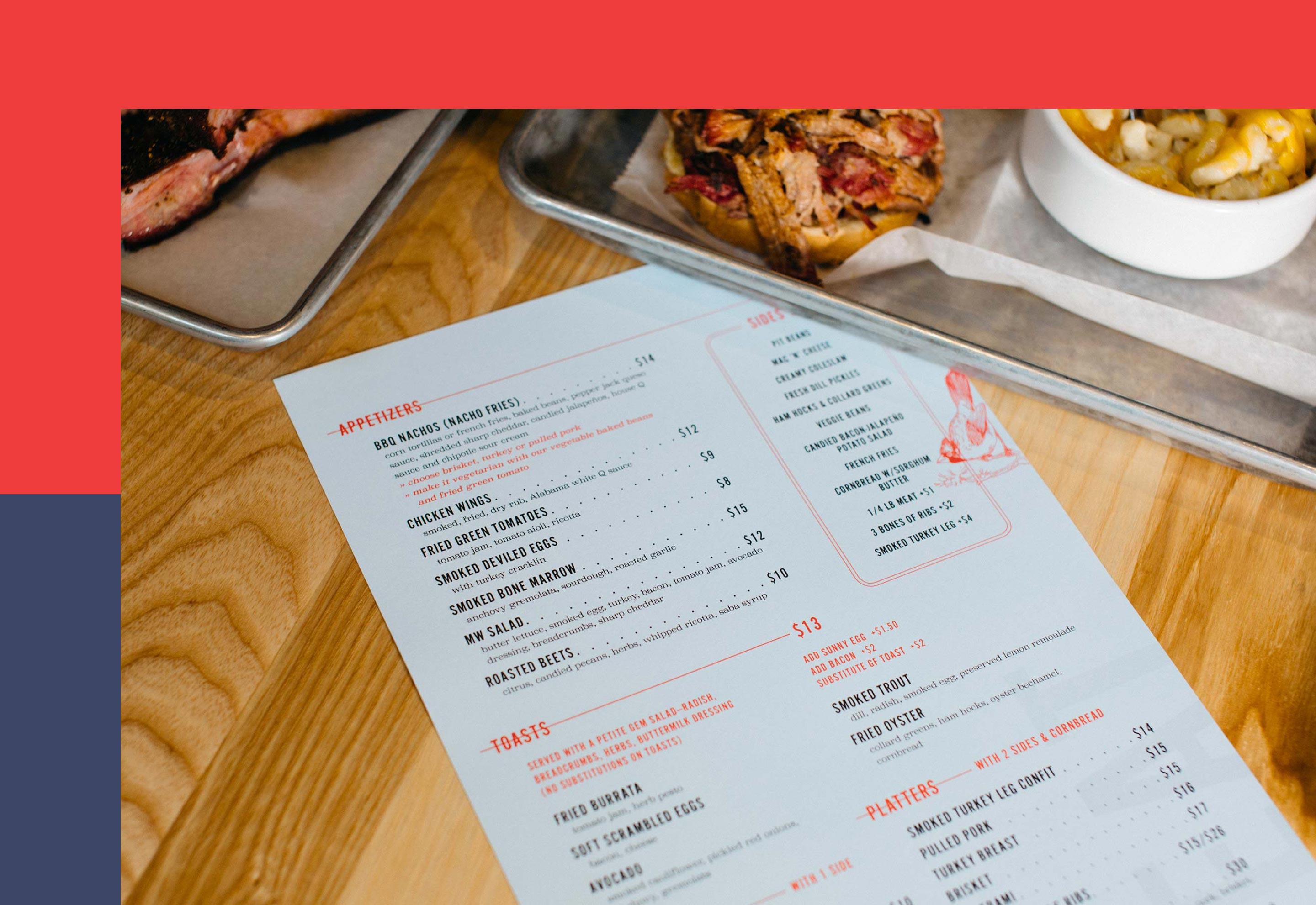 Restaurant branding menu design