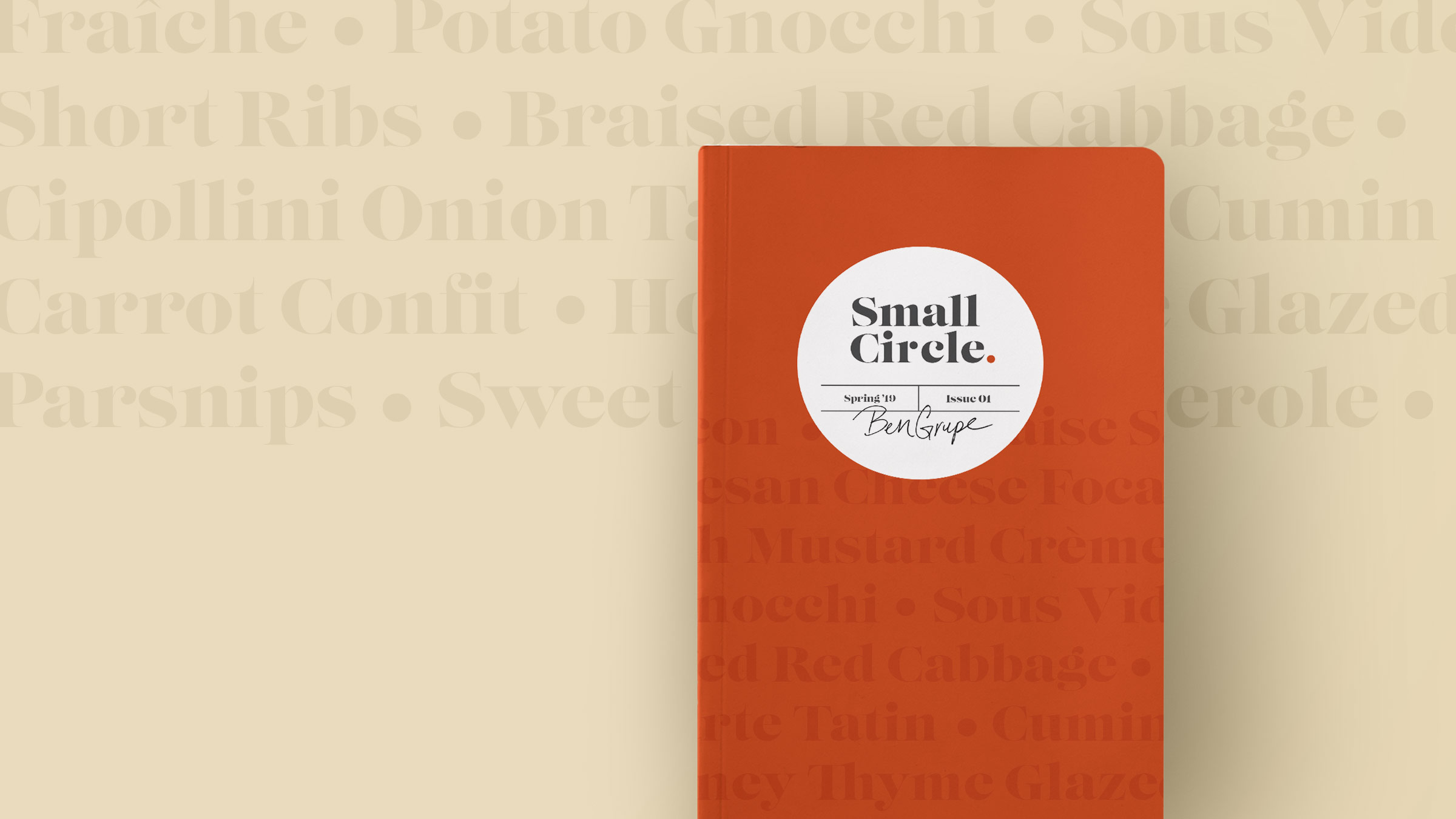 Small Circle Cookbook cover design