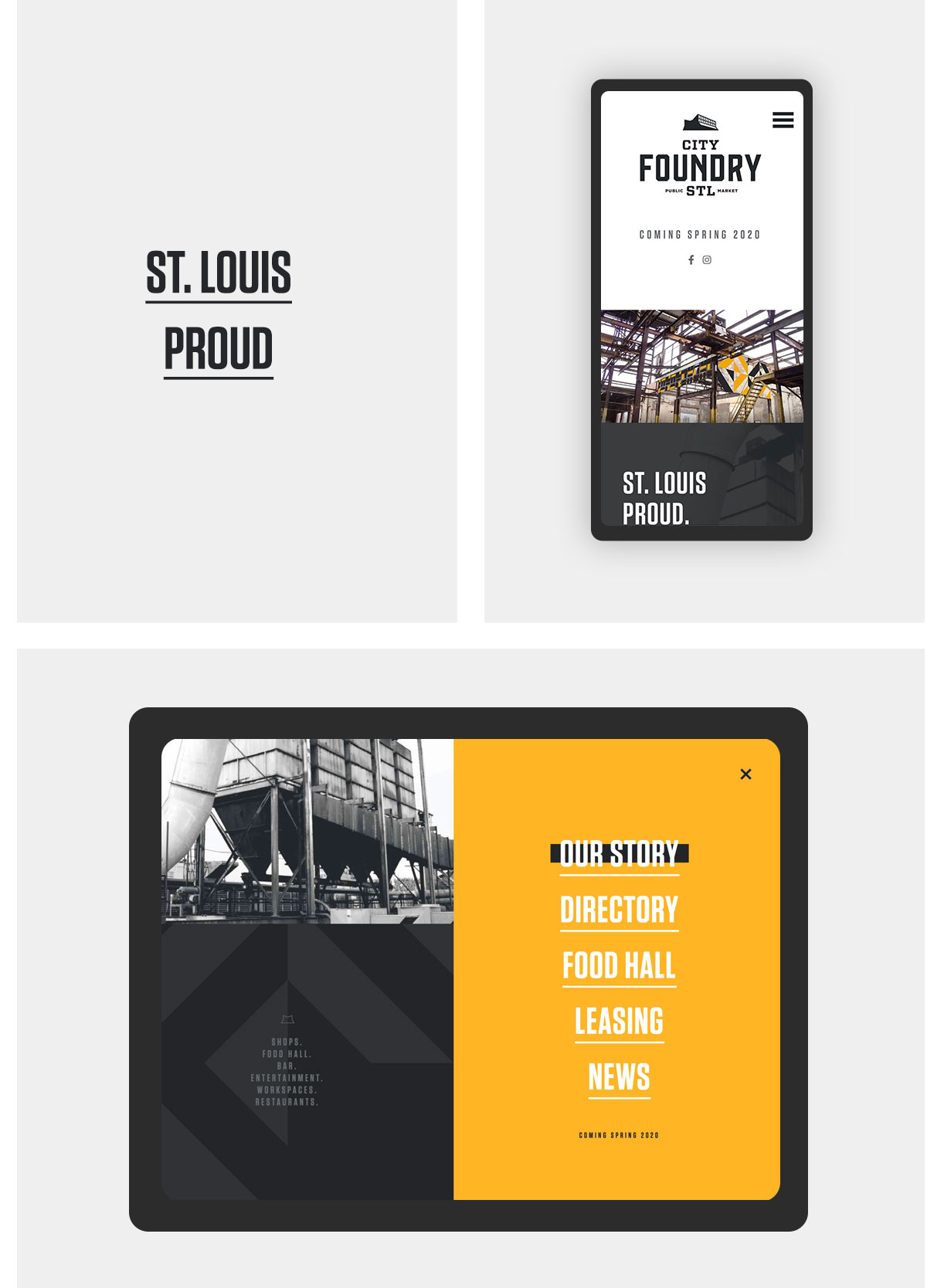 Mobile responsive website design for City Foundry