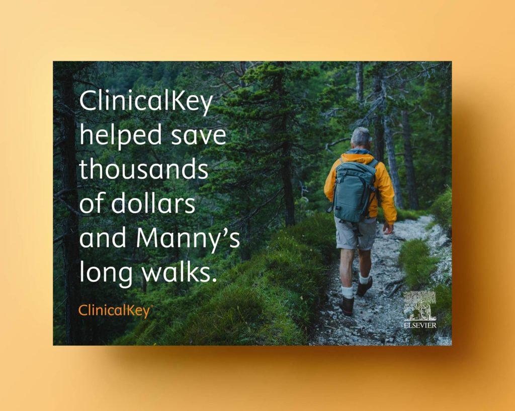 ClinicalKey postcard with patient story