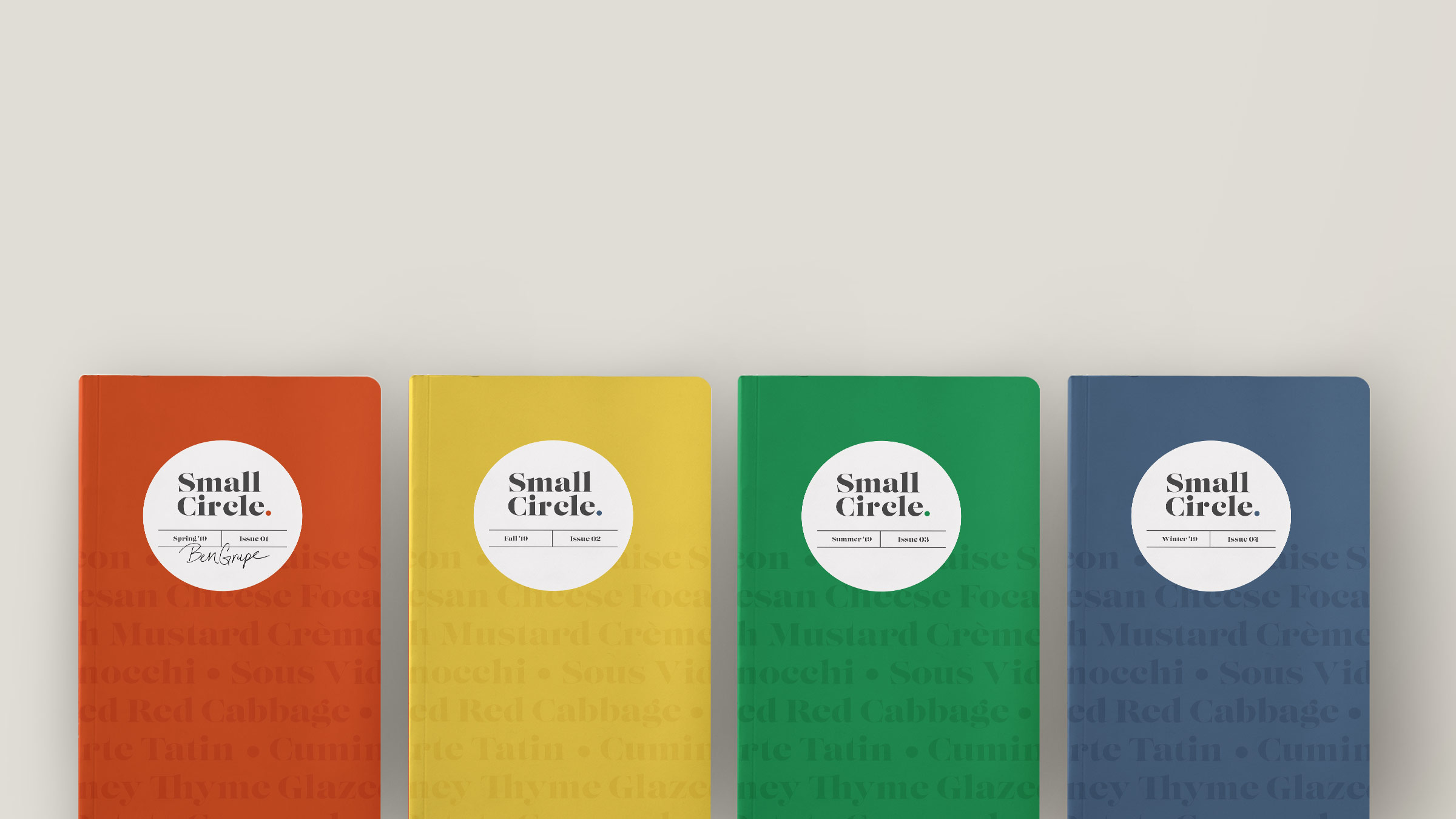 Small Circle Cookbook Series Design