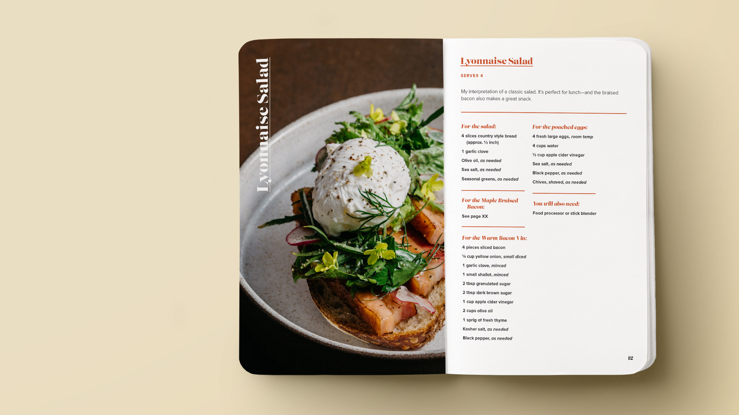 Small Circle Cookbook Recipe Spread Design