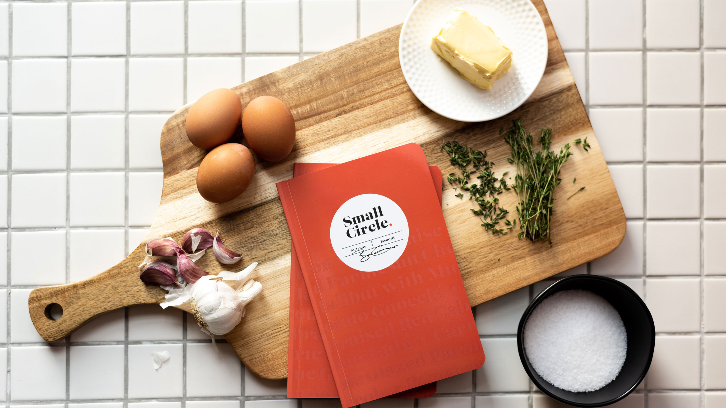 Small Circle Cookbook branding food photography