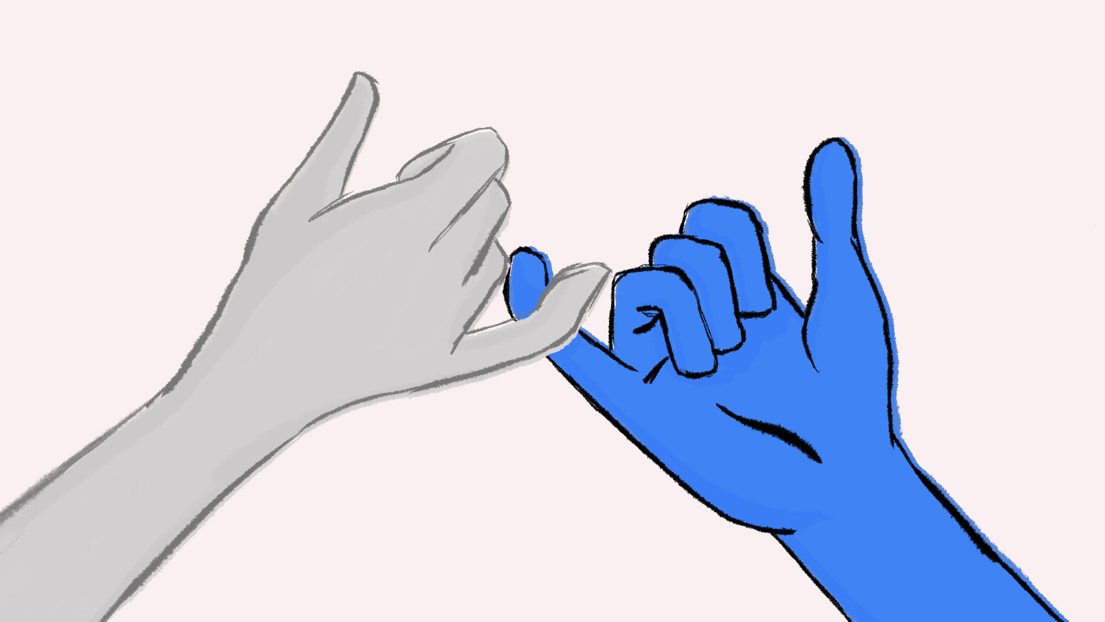 Two hands doing a pinky promise to represent a value proposition