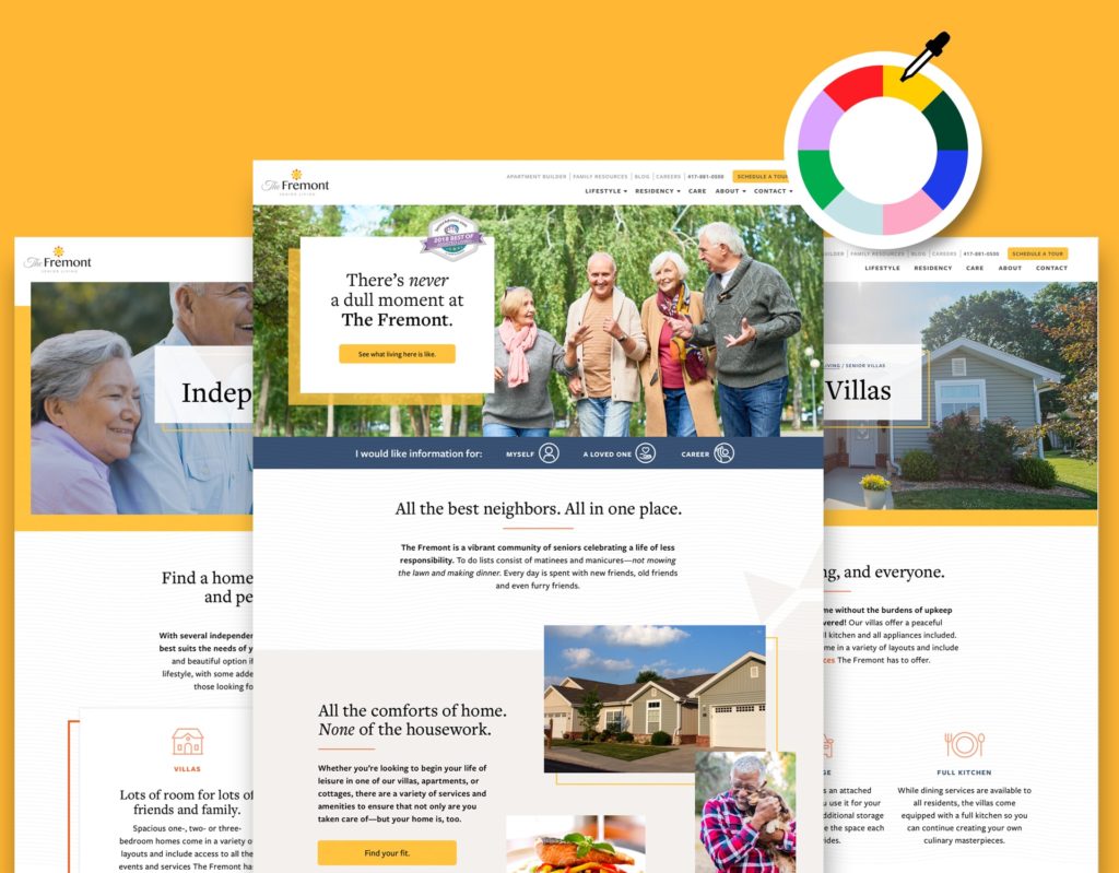 Arrow Senior Living Website Customizable Color