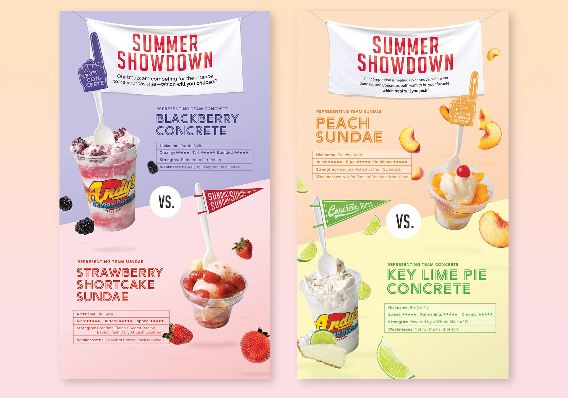 Andy's Summer Showdown Promotional Posters