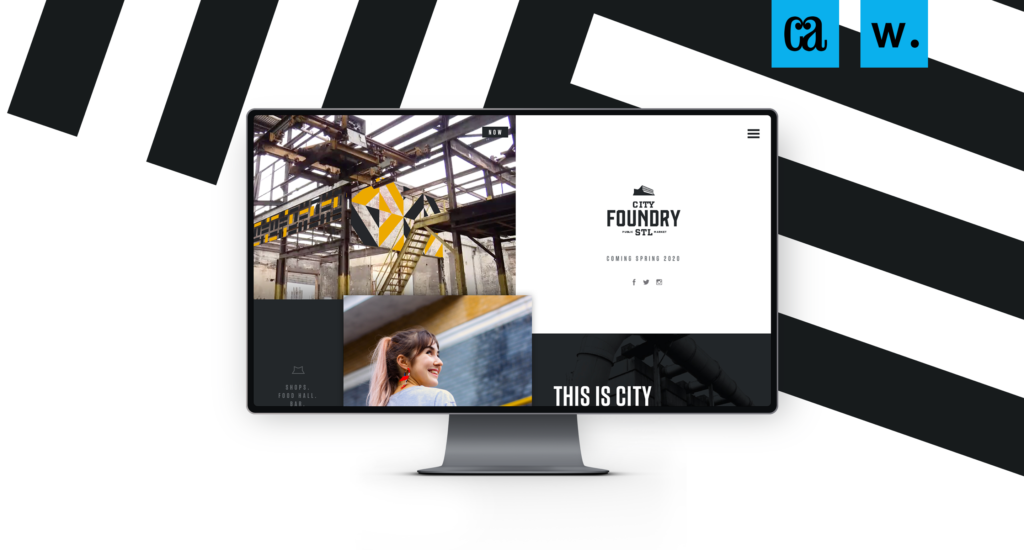 City Foundry STL website on a computer