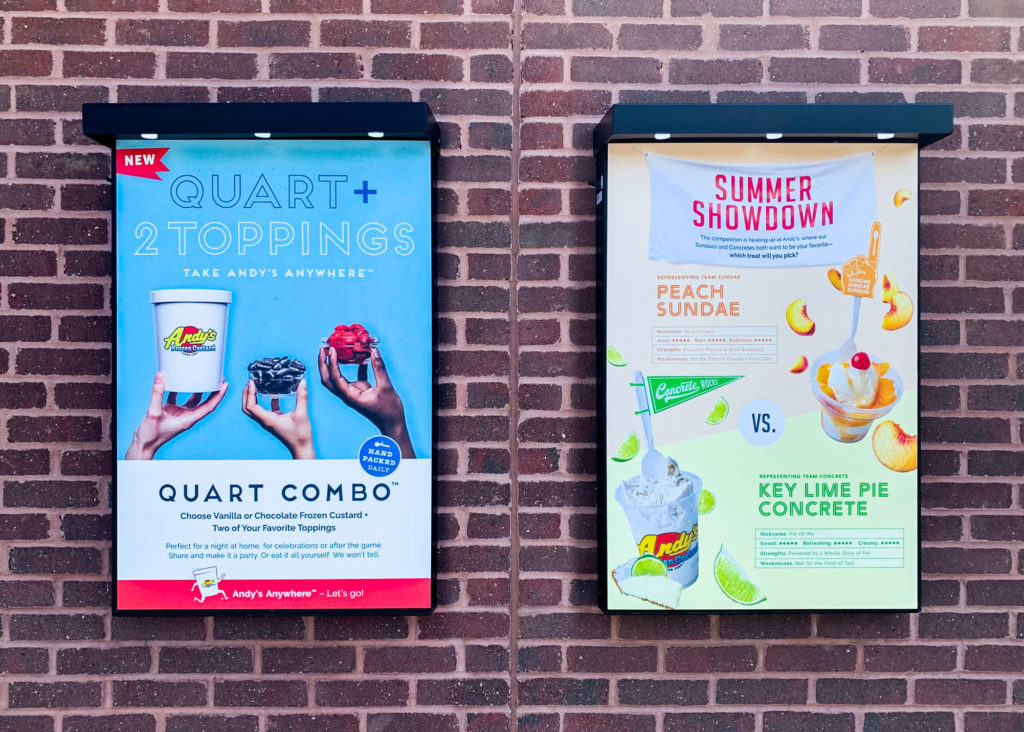 Andy's Frozen Custard Point of Purchase Signage Design
