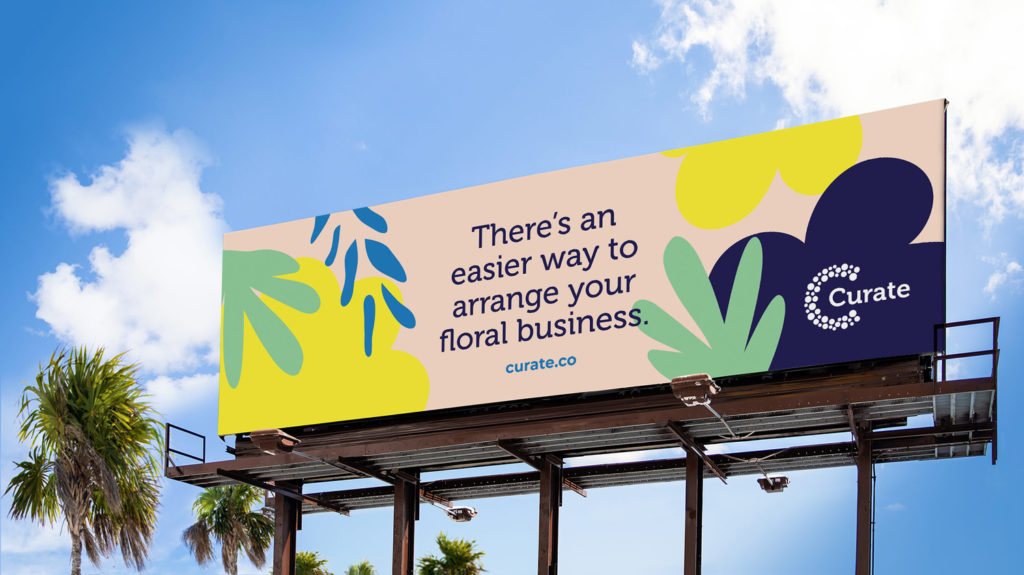 Curate branding billboard