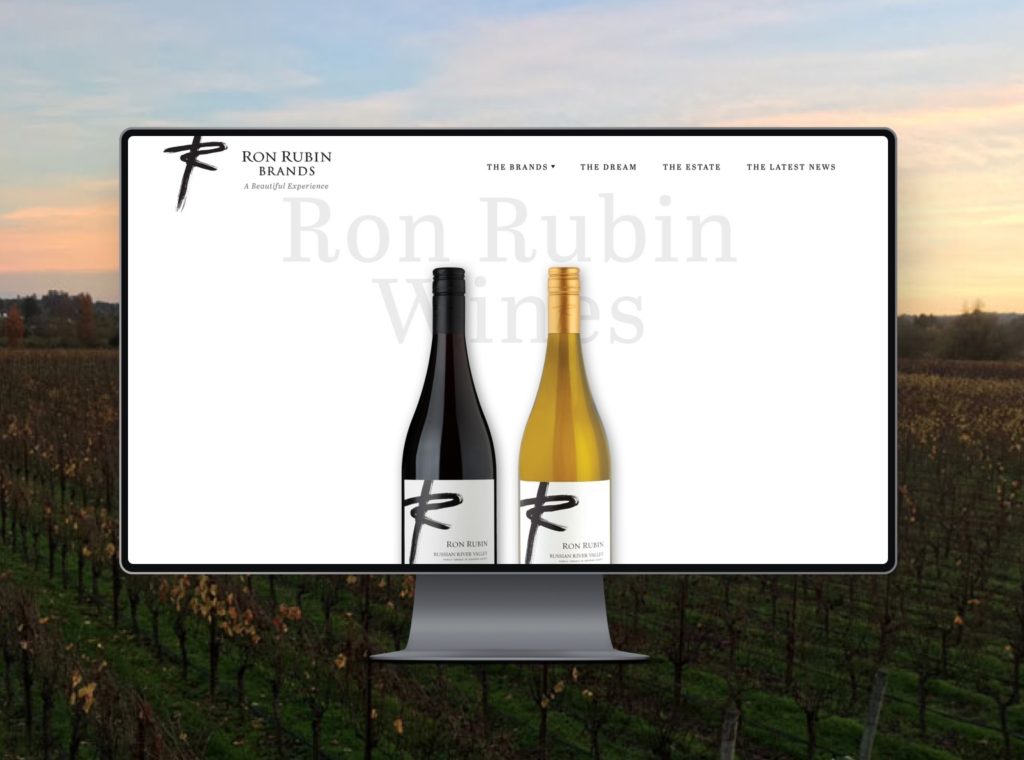 Ron Rubin website design on a desktop computer