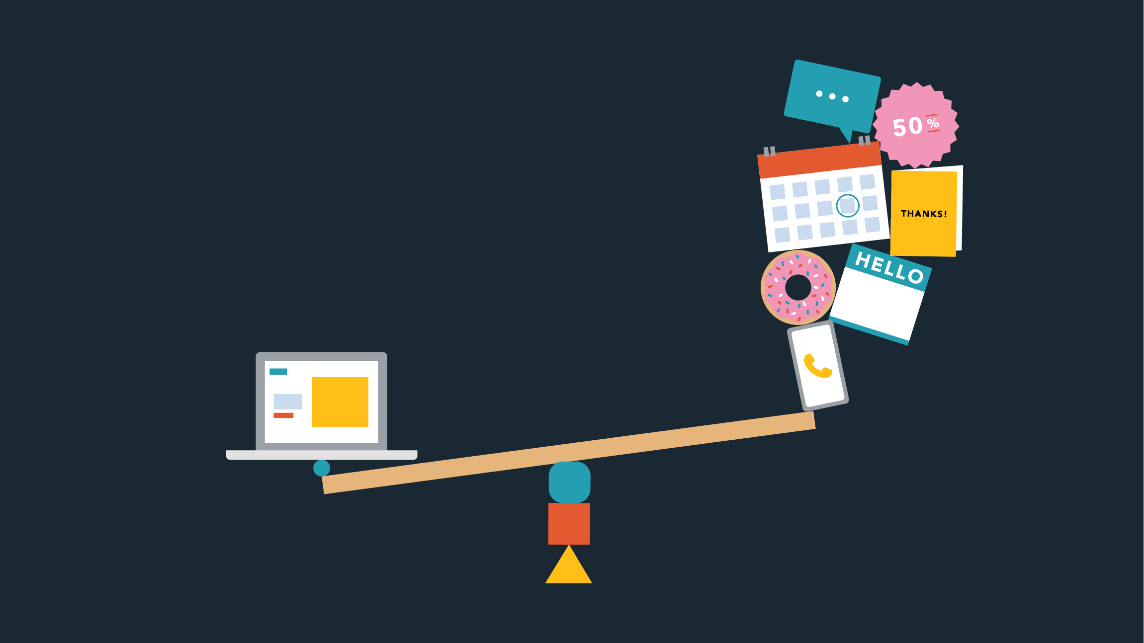 Website design tips a scale against in-person meetings, donut deliveries and other sales tactics that aren't possible due to COVID-19