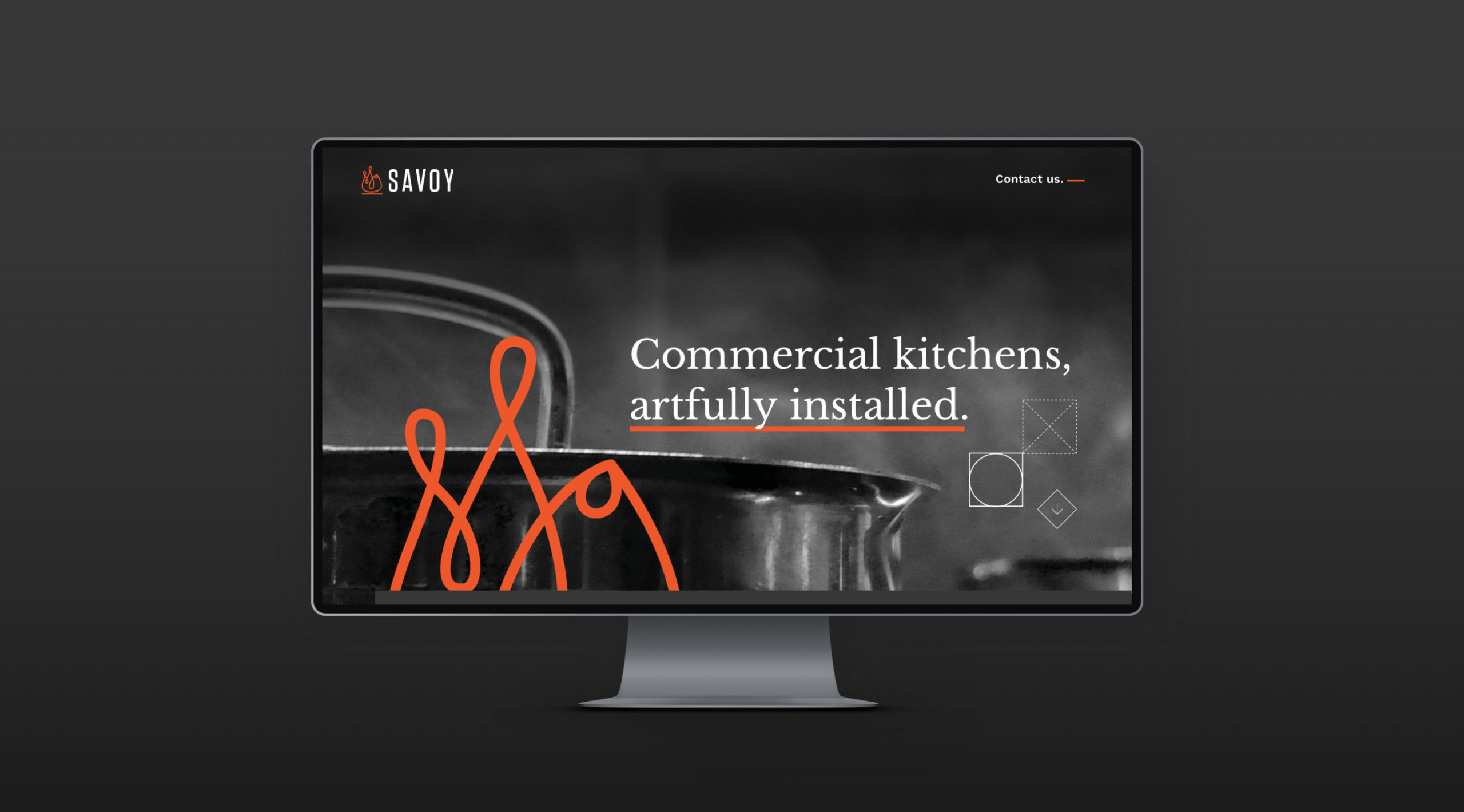 Savoy Services website design on a desktop computer