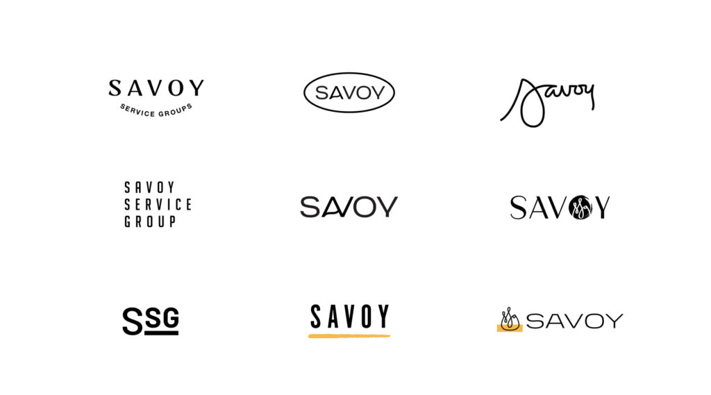 Different logo options for Savoy branding