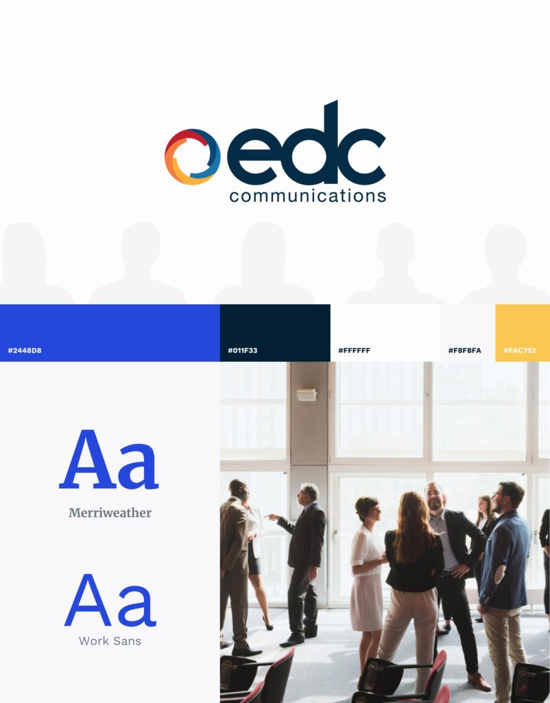 The updated brand identity for EDC's website design