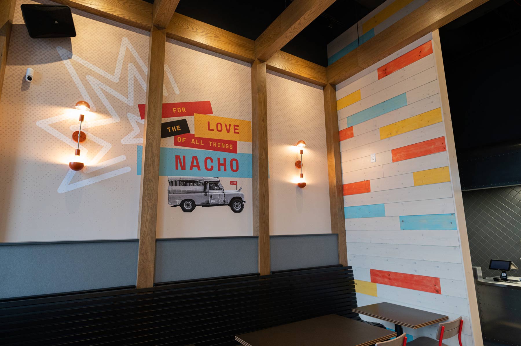 Interior wall of Loaded Elevated Nachos